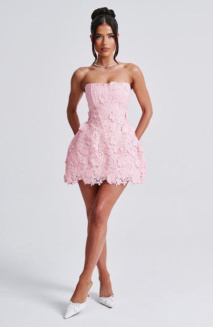Vestido Mini Leona - Rosa Pálido