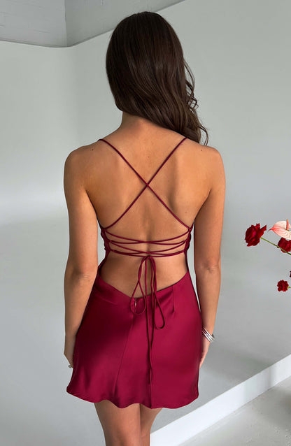 Vestido Mini Mae - Vino